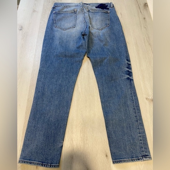 GAP Embroidered Girlfriend Jeans, Floral Embroidery Distressed, size 27 - Picture 7 of 12